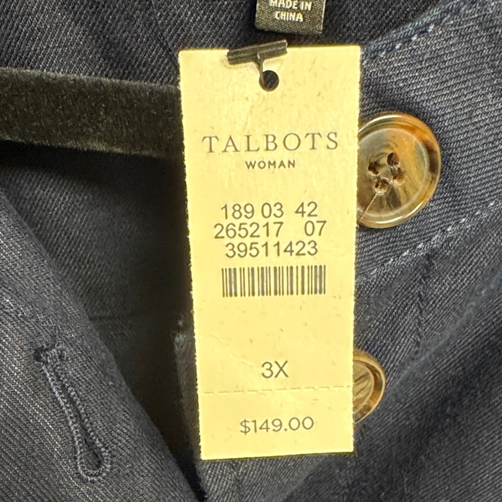 Talbots Dark Navy Utility Jacket for Women - Picture 10 of 10